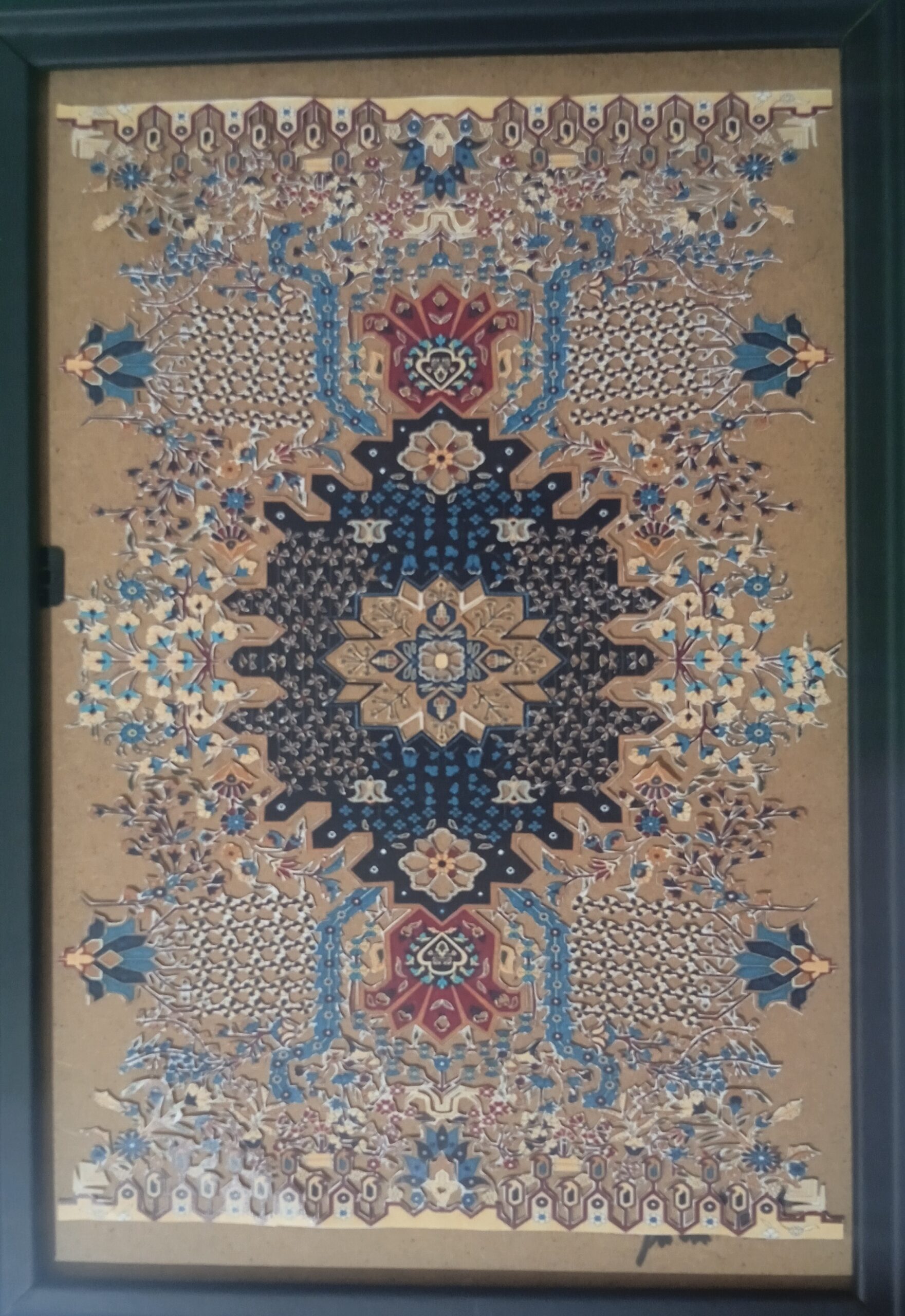 tableau d'un motifs de broderie marocaine en papier découpé