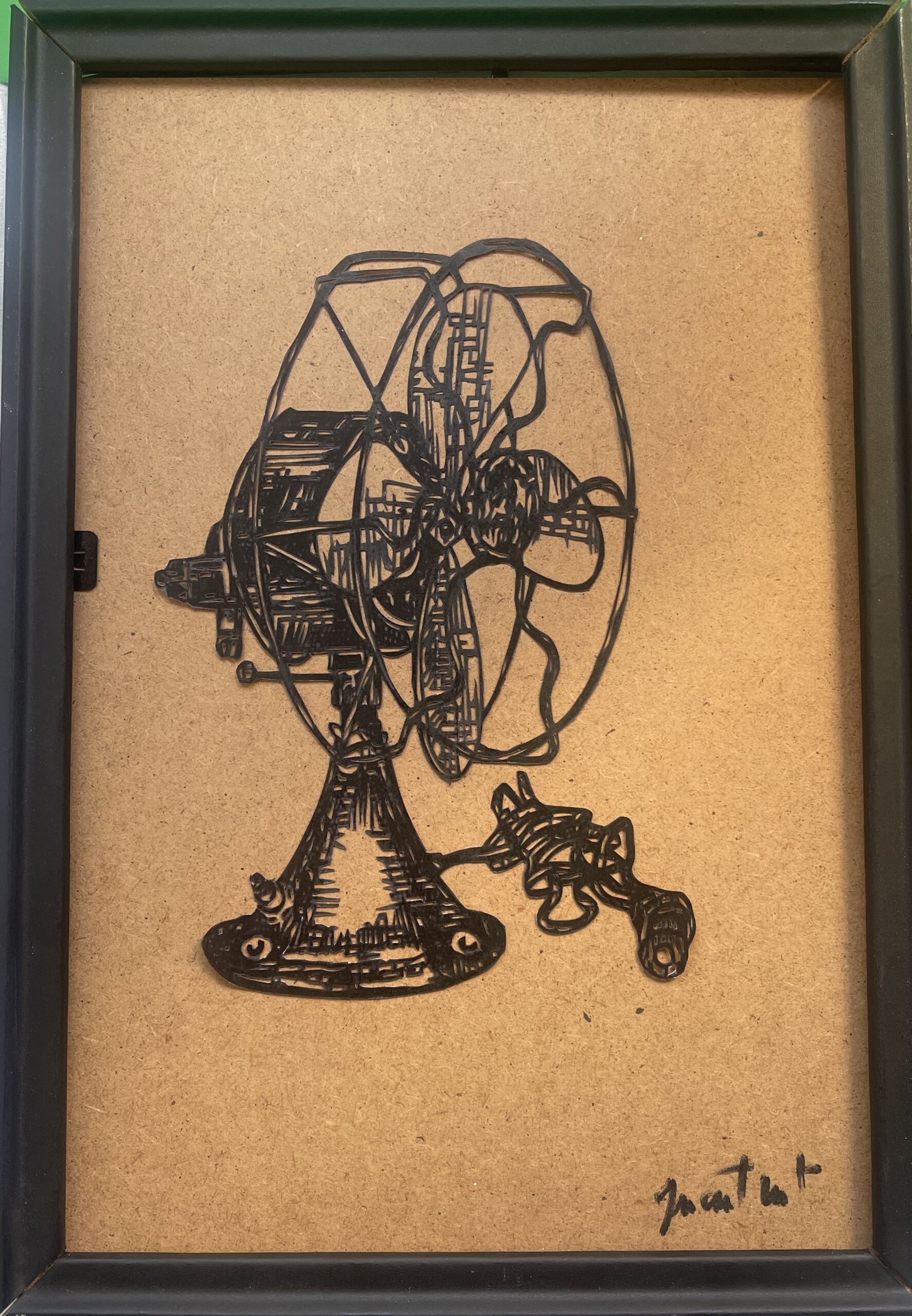 TABLEAU D UN Ventilateur EN PAPPIER DECOUPE
